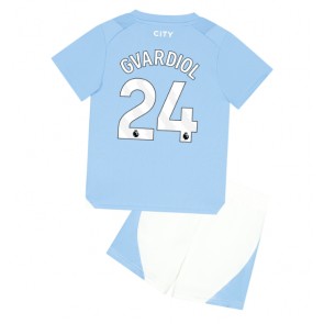 Manchester City Josko Gvardiol #24 Koszulka Podstawowych Dziecięca 2023-24 Krótki Rękaw (+ Krótkie spodenki)